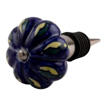 Yellow Drop Melon Ceramic Wine Stopper